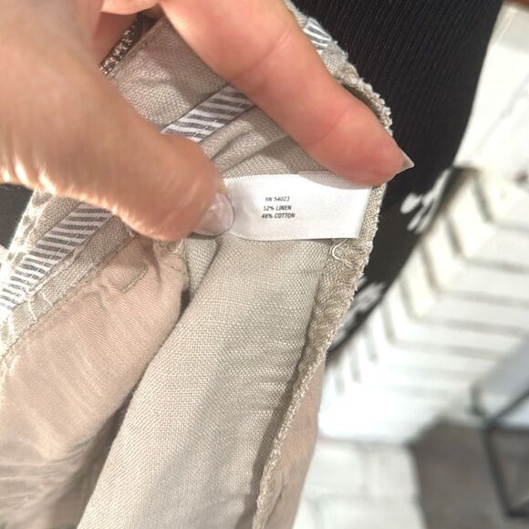 Gap Women Shorts Linen Cotton Blend Khaki Tan Size 8 Pockets Classic Sexy - Picture 6 of 8